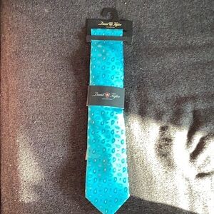 David Taylor Blue Patterned Men's Tie